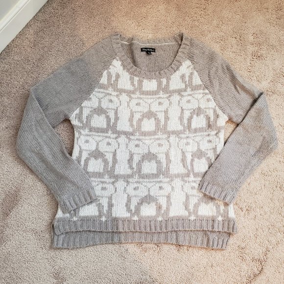 SWEATER PRETTY REBELLIONS HEATHER GREY XL - Picture 1 of 4
